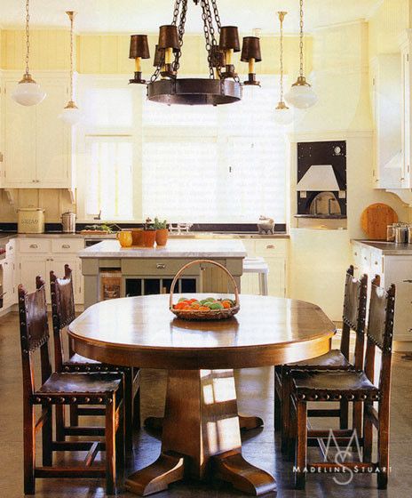 Gustav Stickley for a  Dining Room with a  and Santa Barbara Ranch by Madeline Stuart