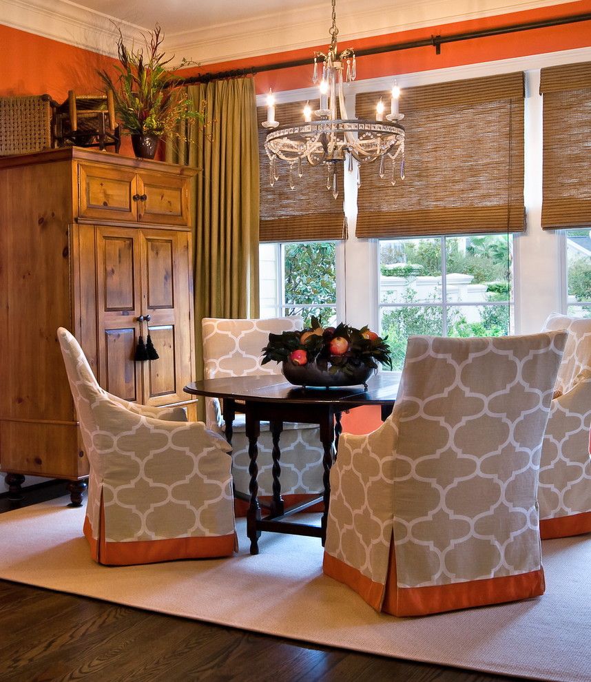 Hanks Fine Furniture for a Traditional Dining Room with a Orange Painted Walls and Lorraine Vale by Lorraine G Vale, Allied Asid