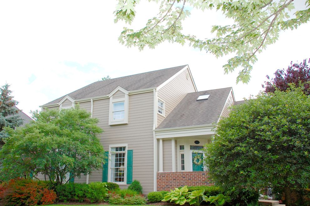 Hardie Trim for a Traditional Exterior with a Colorful Accents and Glen Ellyn, Il Home   James Hardie Siding & Trim by Siding & Windows Group Ltd