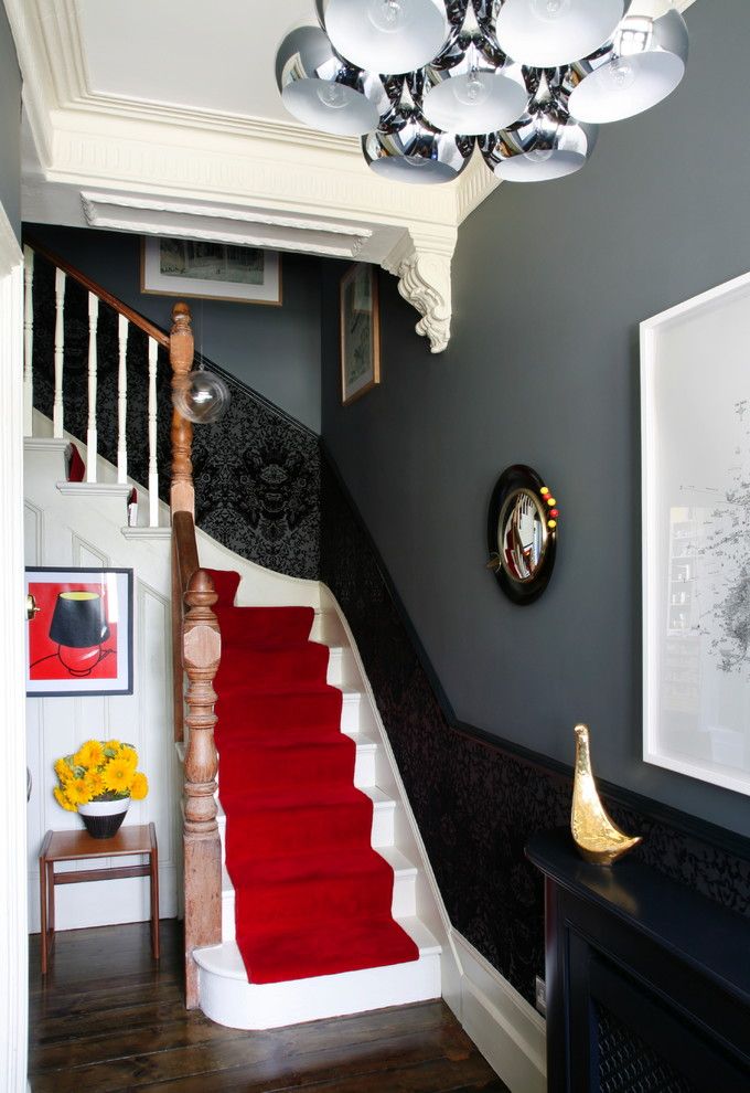 Havenly for a Eclectic Staircase with a Carpet Runner and Victorian House S. East London by Alison Hammond Photography