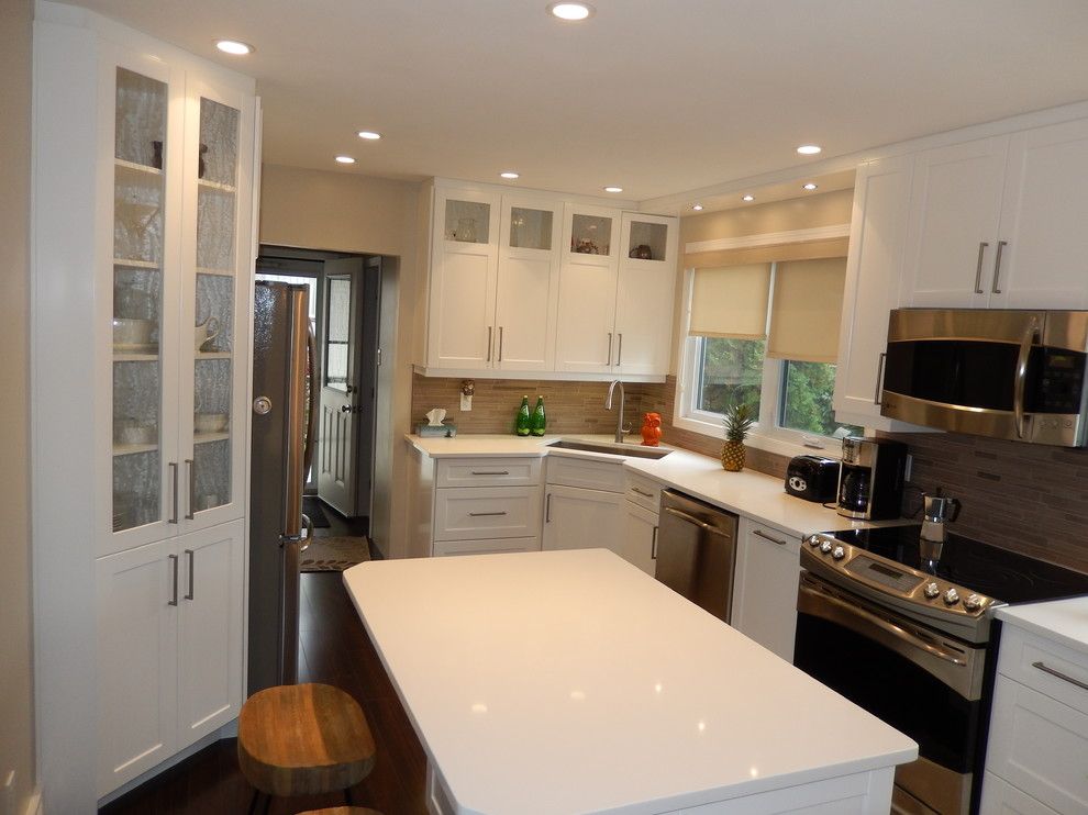 Hawthorne Appliances for a Transitional Kitchen with a White Kitchen and Transitional   White Lacquer by Hawthorne Kitchens