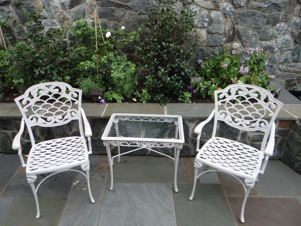 Haynes Furniture Richmond Va for a Modern Landscape with a Outdoor and Outdoor Furniture on Flagstone Patio by Campbell & Ferrara