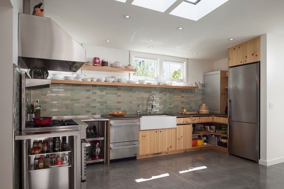 Heath Ceramics for a Contemporary Kitchen with a Bunker and Shotwell Residence by Matarozzi Pelsinger Builders