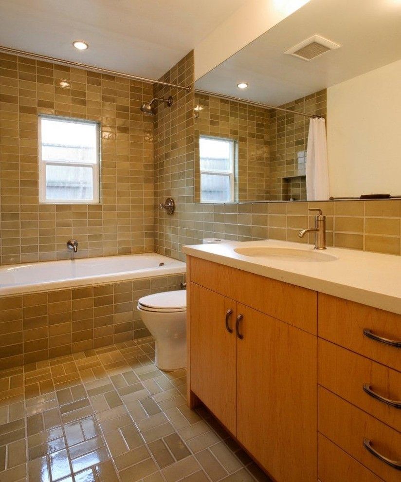 Heath Ceramics for a Modern Bathroom with a Heath and Concordia Bathroom by Howells Architecture + Design, Llc