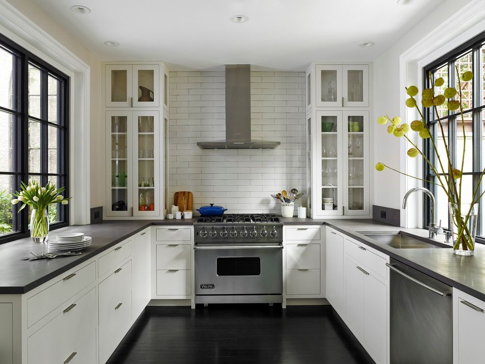 Heath Ceramics for a Transitional Kitchen with a Inset Cabinets and A. Delancey Place Renovation by Hanson Fine Building