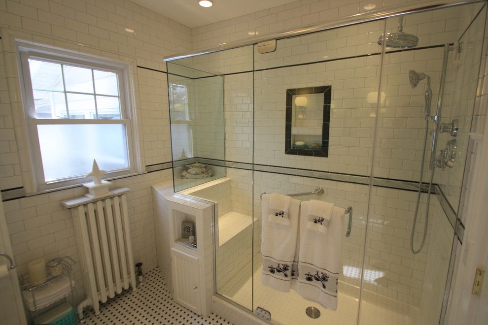 Helping Hands Richmond for a Eclectic Bathroom with a Eclectic and Newly Expanded Bathroom by Bennett Contracting, Inc.