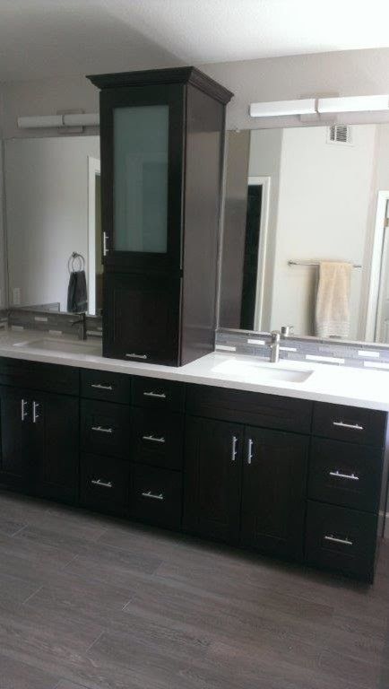 Henle for a Transitional Bathroom with a Transitional and Variety of Custom Bathroom Projects by Henle Construction, Inc.