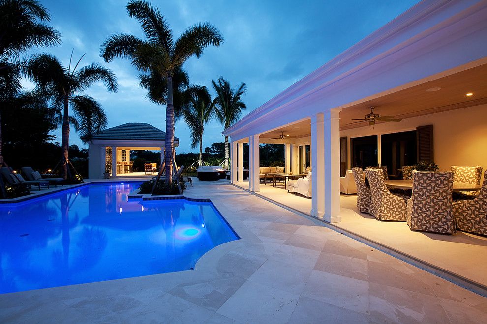 Hibachi Grill Miami for a Traditional Pool with a Bermuda Roof and Estate Home by Mouw Associates, Inc