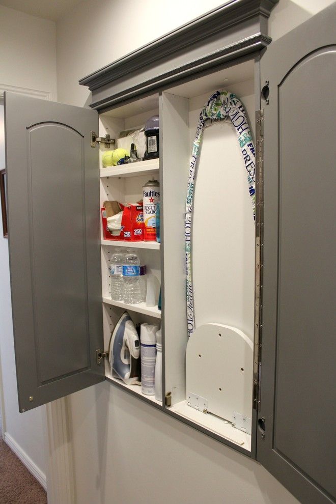 Hideaway Storage for a Transitional Laundry Room with a Laundry Room and Laundry Room by Ronda Batchelor