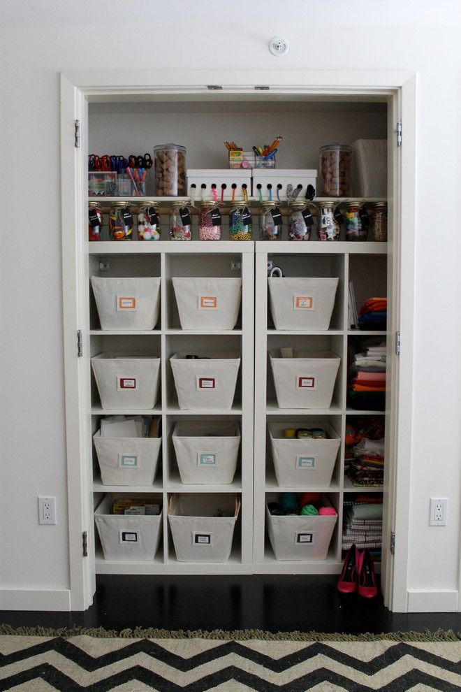 Hobby Lobby Baskets for a Traditional Closet with a Traditional and Craft Room Organization by Neat Method San Diego