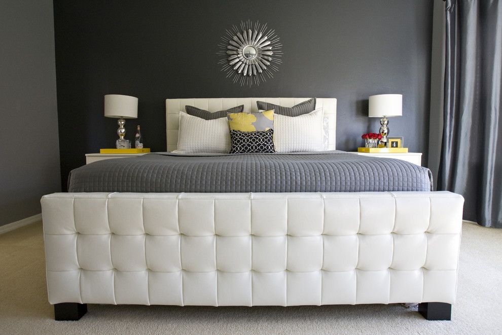 Hobby Lobby Orlando for a Transitional Bedroom with a White Upholstered Headboard and Michelle's Master Bedroom. by Michelle Hinckley