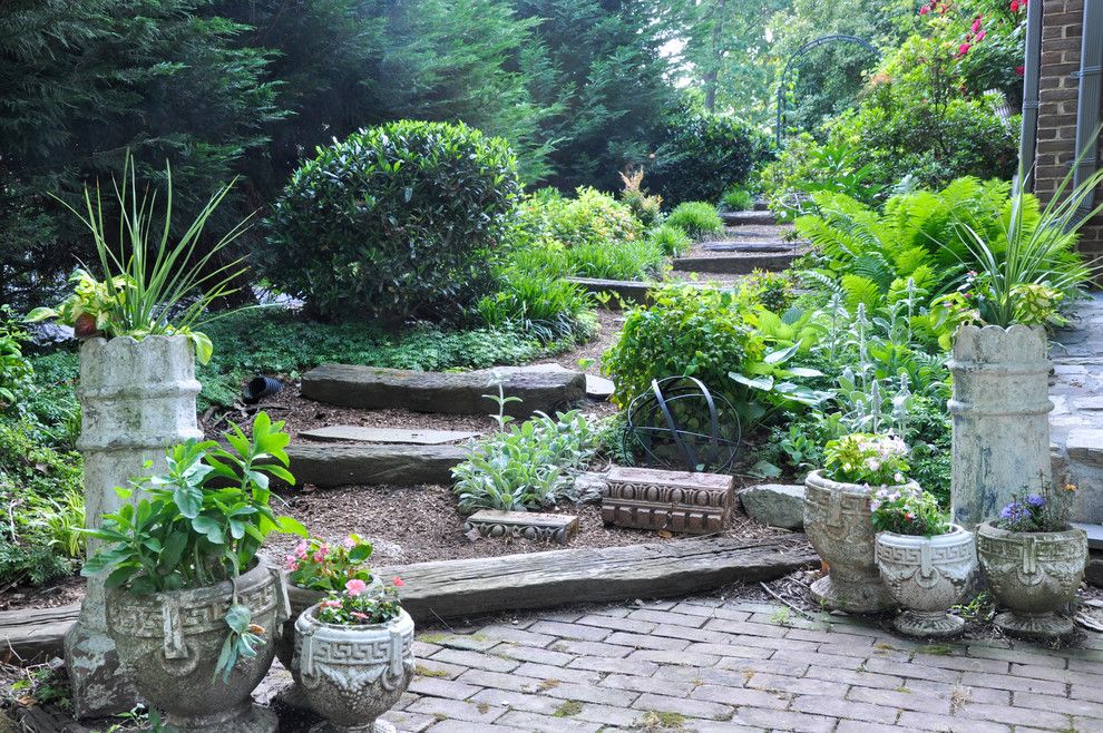 Holy Lamb Organics for a Traditional Landscape with a Garden Steps and My Houzz:  Eclectic Finds in Maryland by Cm Glover