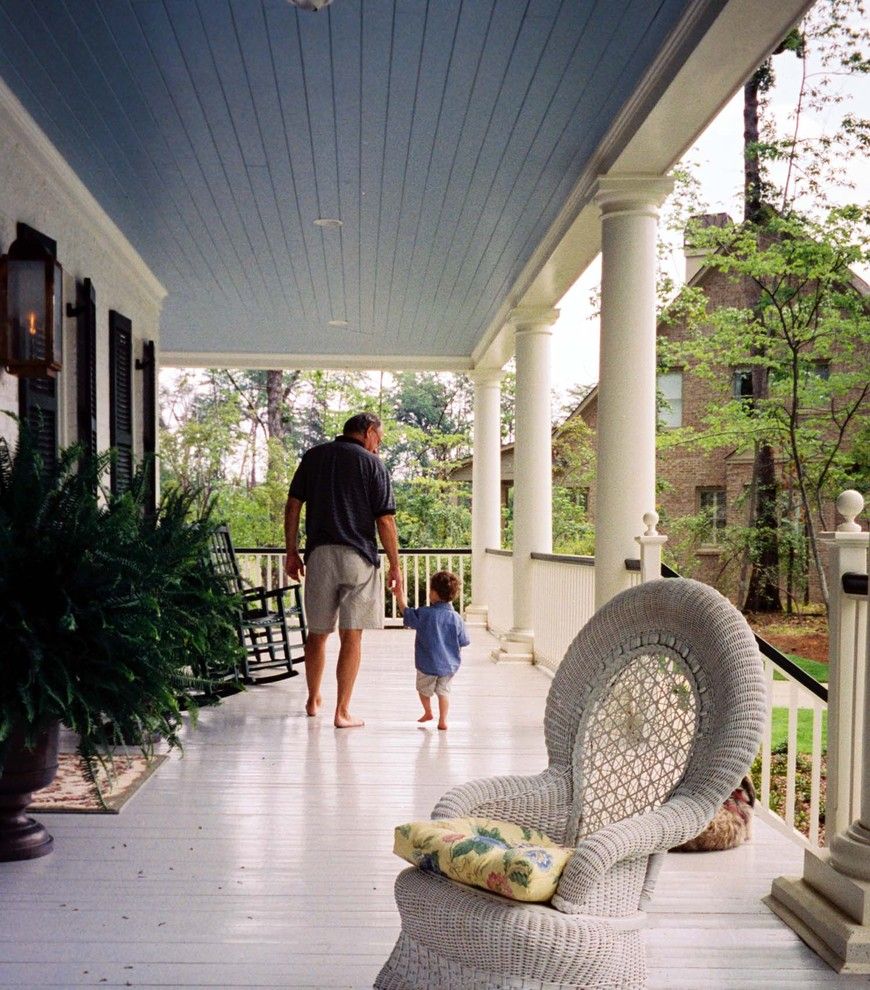 Home Depot Ashburn for a Victorian Porch with a Neutral Colors and Acadian Home by Soorikian Architecture