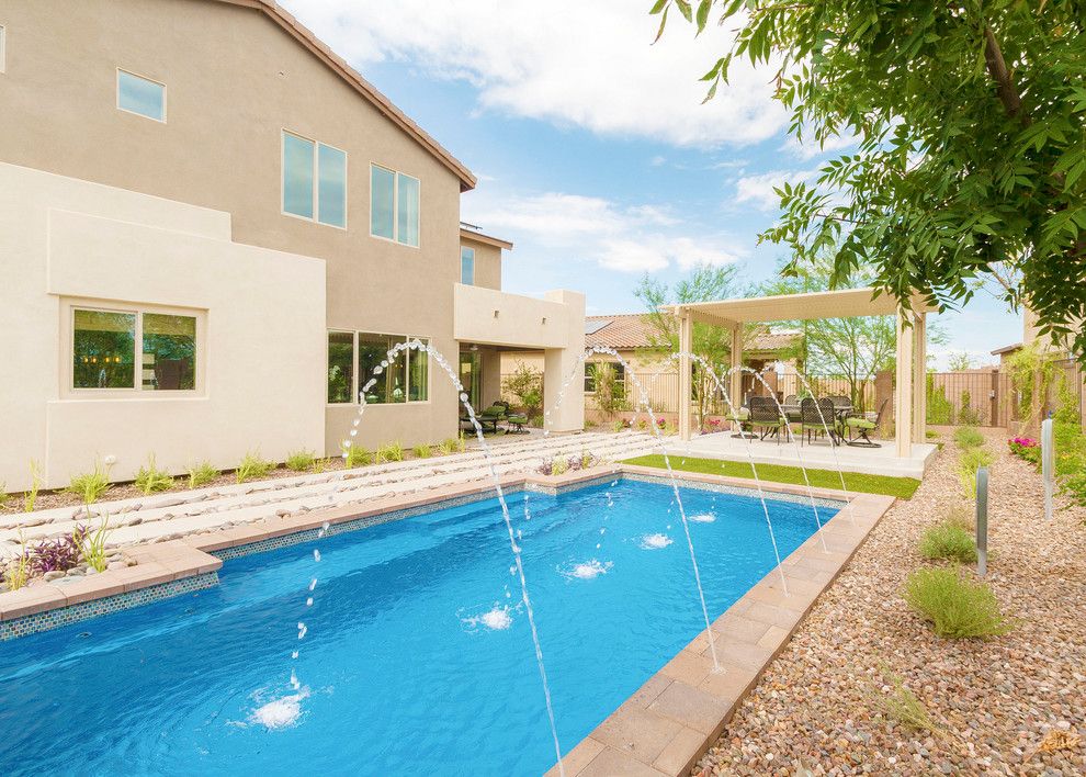 Home Depot Gilbert Az for a Contemporary Pool with a Desert Landscape and Inspire @ Marbella Vineyards | Gilbert, Az | 4594   Excite Plan by Shea Homes   Arizona