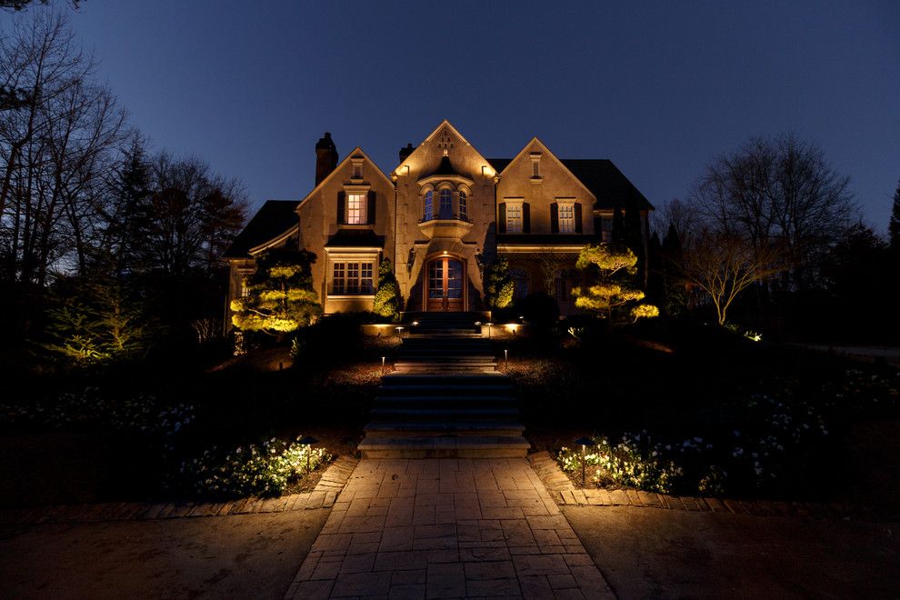 Home Depot Marietta Ga for a Traditional Exterior with a Path Lighting and Marietta, Ga House and Backyard Lighting Project #3 by Nightvision Outdoor Lighting