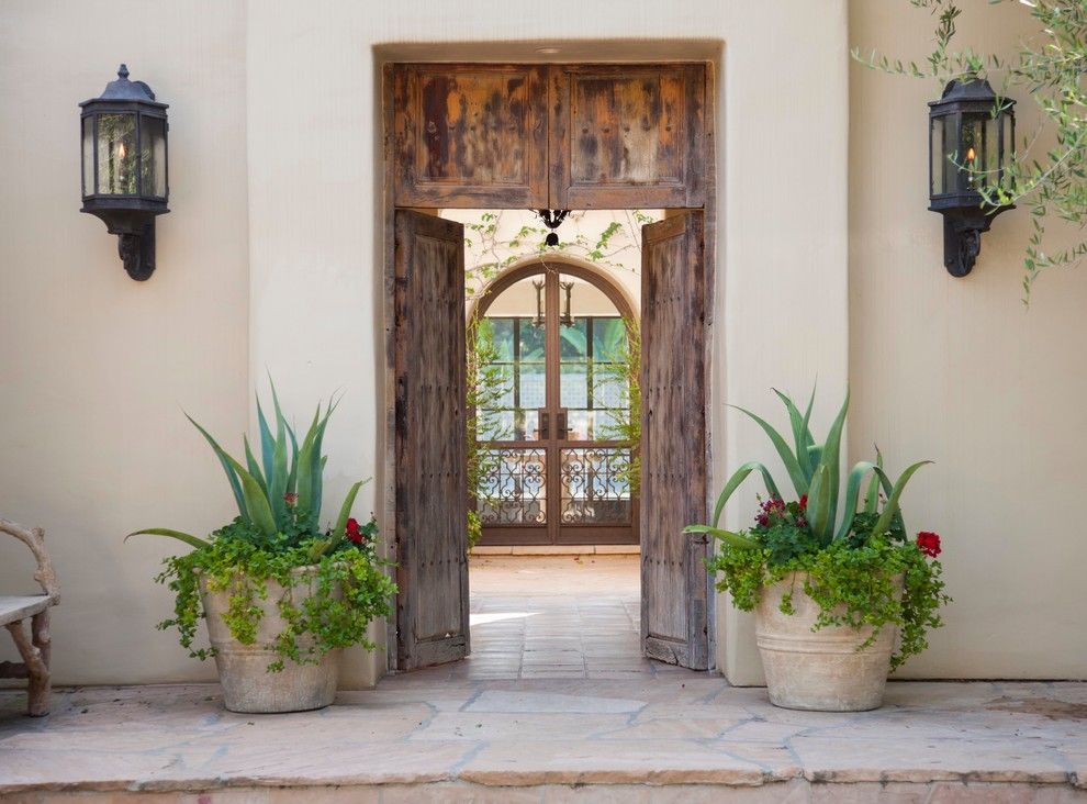 Homewise Santa Fe for a Mediterranean Entry with a Stone Steps and Rancho Santa Fe by Butterbrodt Design Inc.