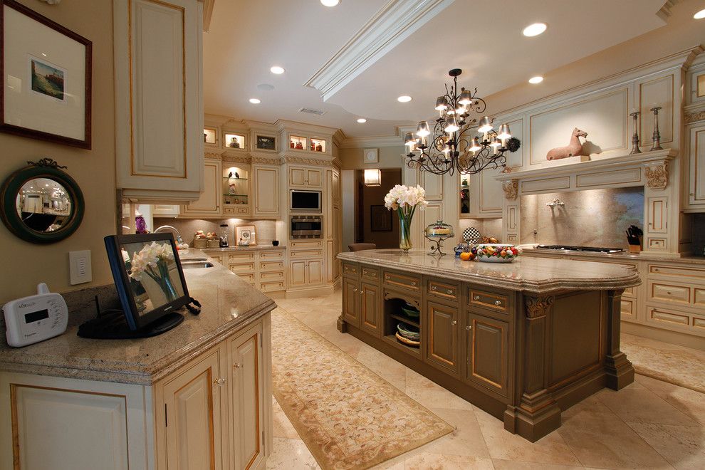 Homewise Santa Fe for a Traditional Kitchen with a Glass Cabinet and Rancho Santa Fe Remodel by David Brandsen Construction Inc.