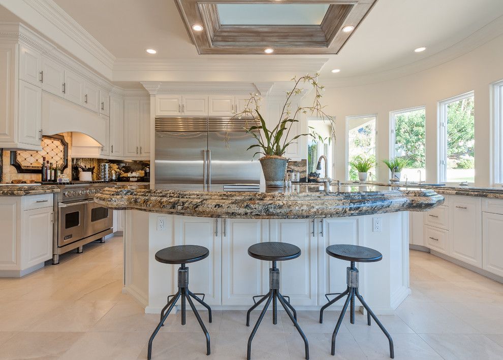 Homewise Santa Fe for a Traditional Kitchen with a White Cabinets and Interior Design Rancho Santa Fe, California by Nader Essa  Photography