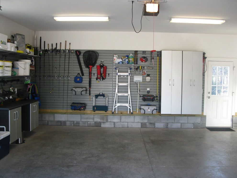 Hooks Chicken and Fish for a Contemporary Garage with a Storage Hook and Flow Wall Storage Solutions by Flow Wall System