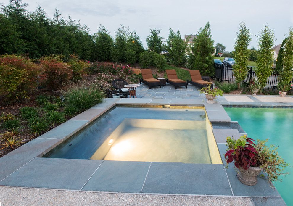 Hot Springs Spa Nc for a Traditional Pool with a Landsaping and Custom Spa by D & a Dunlevy Landscapers, Inc.