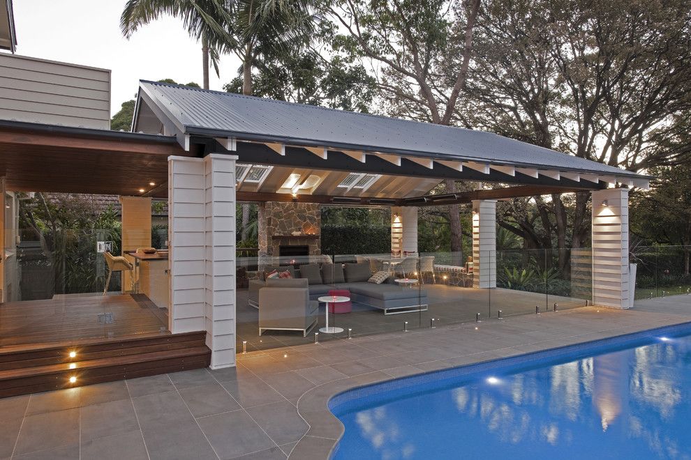 Hot Yoga Federal Way for a Contemporary Patio with a Wood Porch and Roseville Pavilion by Michelle Walker Architects