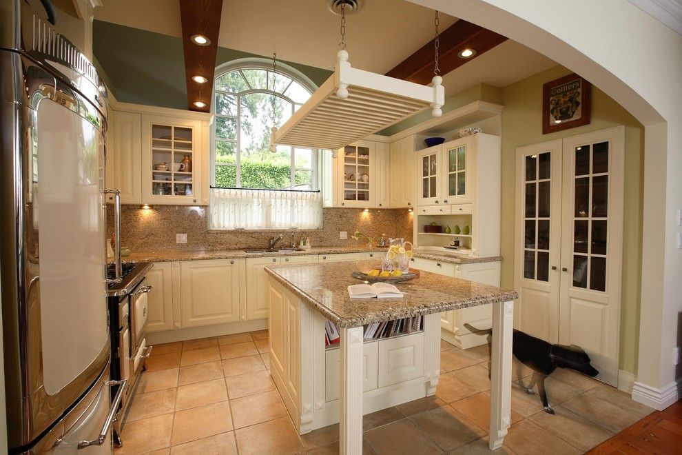 Hotel St Cecilia for a Mediterranean Kitchen with a Kitchen Island and Tuscany Revisited by Arrow House Design Studios