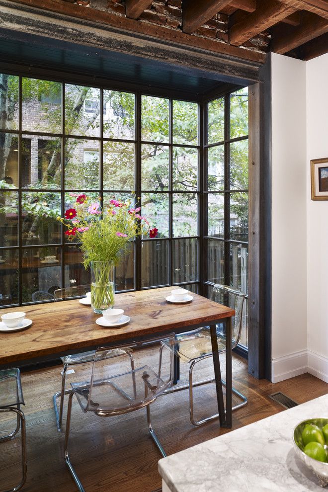 How Much Does It Cost to Reupholster a Chair for a Contemporary Kitchen with a Wild Flowers and West Philadelphia Kitchen by Hanson Fine Building