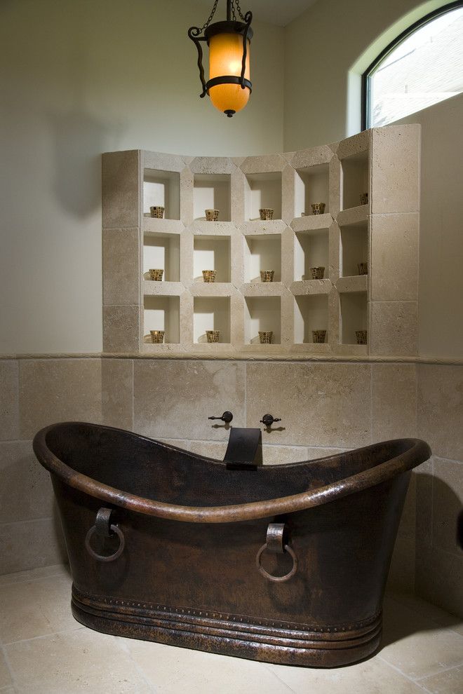 How to Clean Jetted Tub for a Mediterranean Bathroom with a Clerestory and Sexy Style by Hann Builders