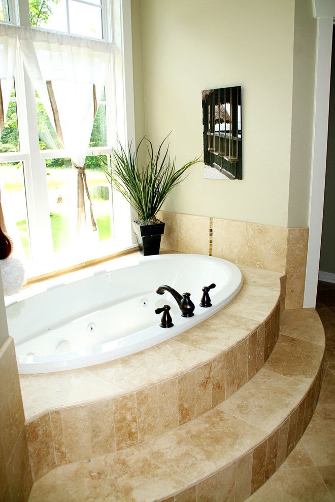 How to Clean Jetted Tub for a Traditional Bathroom with a Traditional Bath Fixtures and Master Bath by Green Apple Design