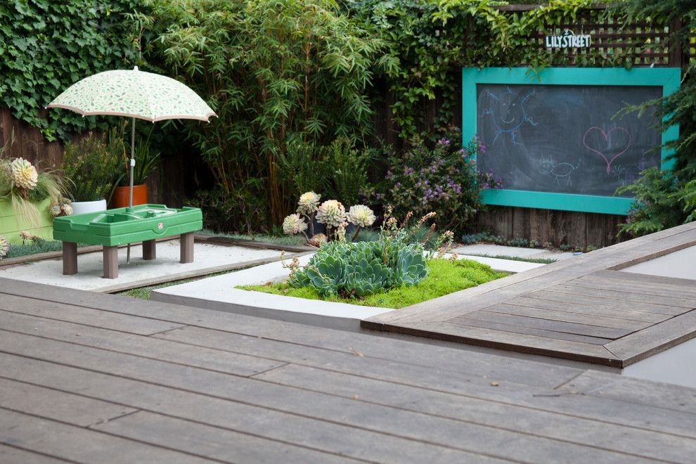 How to Dry Hydrangeas for a Contemporary Deck with a Modern Planter and Contemporary Craftsman, Pt. Loma by Revive Landscape Design