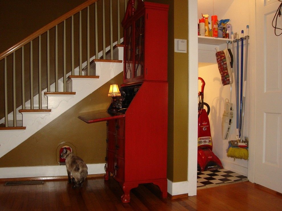 How to Fix Holes in Drywall for a Traditional Staircase with a Traditional and Hidden Cat Retreat by Kelly