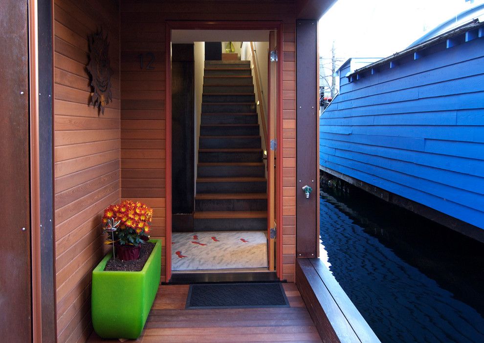 How to Get Rid of Cat Spray Smell for a Contemporary Entry with a Contemporary and Seattle Houseboat by Terrene Homes