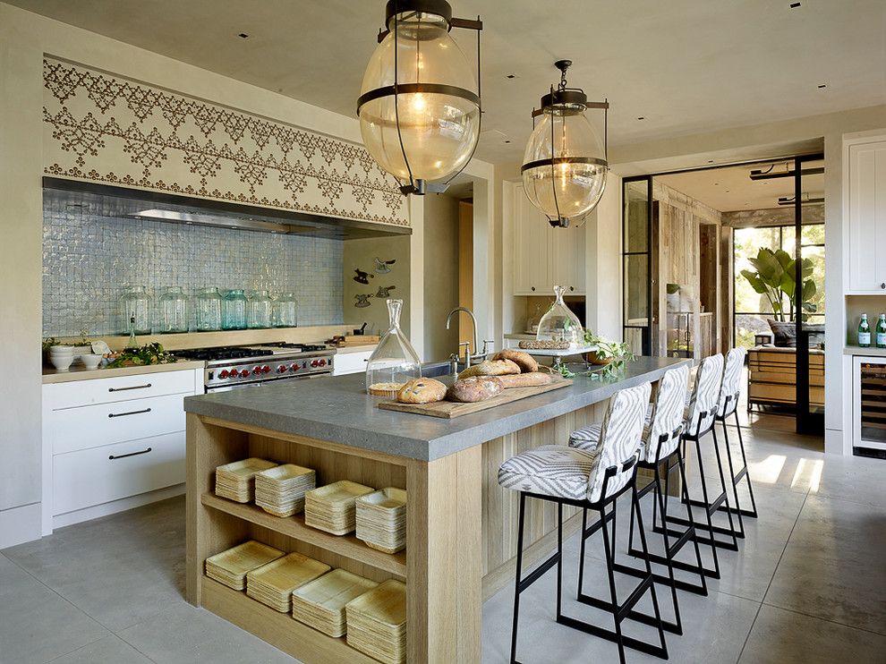 How to Get Rid of Cluster Flies for a Mediterranean Kitchen with a Storage Island and Sonoma by Ken Linsteadt Architects