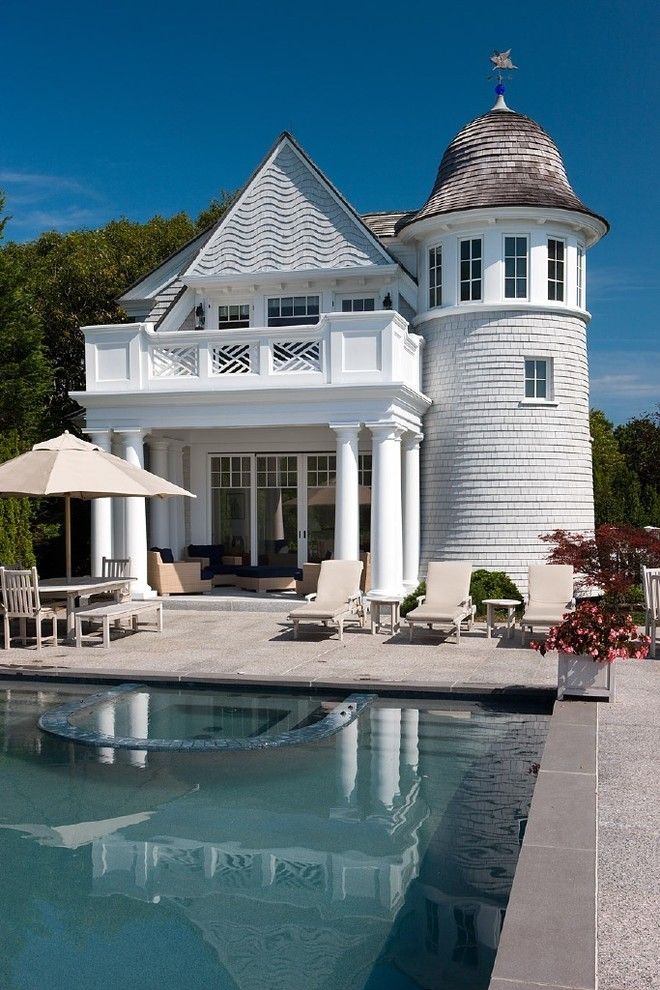 How to Get Skunk Smell Out of House for a Victorian Pool with a Patio Umbrella and Osterville Residence by Catalano Architects