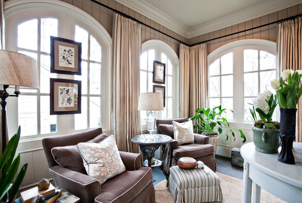 How to Install Curtain Rods for a Traditional Family Room with a Traditional and Sherry Hart by Sherry Hart