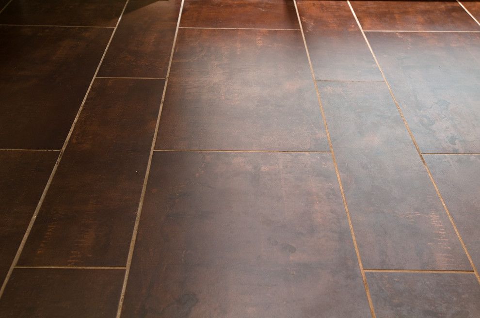 How to Install Linoleum for a Modern Spaces with a Ceramic Tile and Ipswich Cc Bathrooms by Kristina Crestin Design