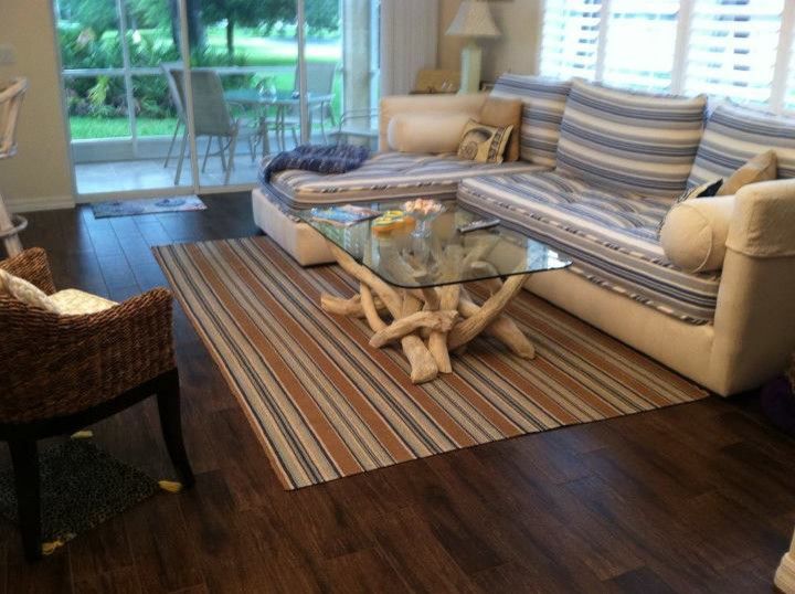 How to Install Porcelain Tile for a Contemporary Living Room with a Wood Ceramic Tile and Porcelain Plank Wood Look Tile Installations Tampa, Florida by Ceramictec