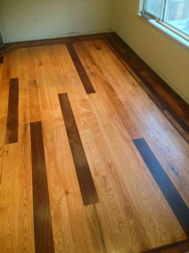 How to Lay Hardwood Floors for a Modern Living Room with a Water Base Finish and Custom Multi Species in Layed Hardwood Floor by Colorado Custom Floors