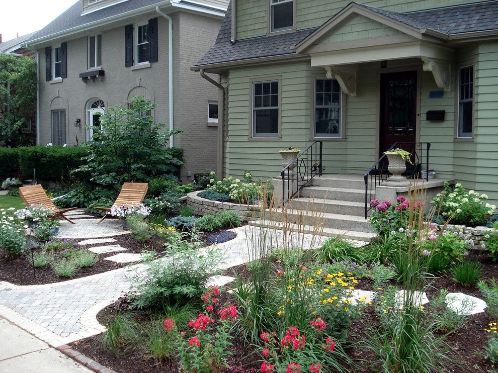 How to Remove Carpet Glue From Concrete for a Traditional Landscape with a Covered Patio and Cottage Garden with Curb Appeal by Nature's Perspective Landscaping