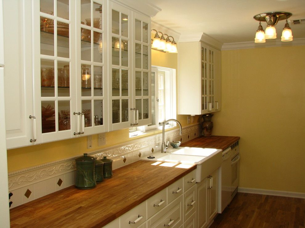 How to Restain Wood for a  Kitchen with a Tile Back Splash and Historic Ikea Kitchen by Homework Remodels ~ Tri Lite Builders