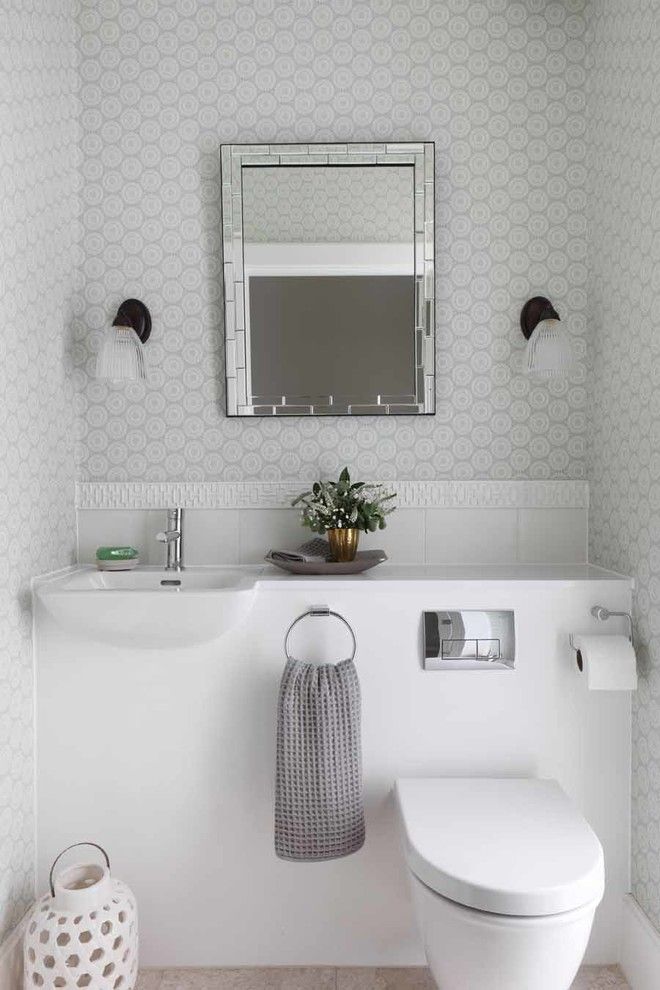 How to Unclog a Bathroom Sink for a Contemporary Powder Room with a Small Bathroom and Contemporary Powder Room by Hannah Brown