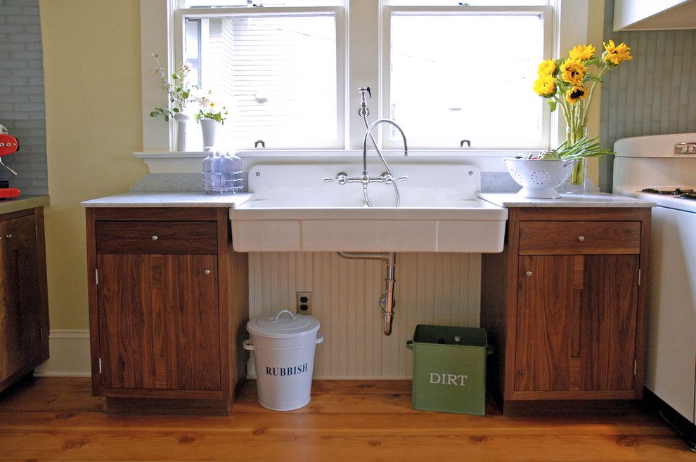 How to Unclog a Sink Drain for a Traditional Kitchen with a Vintage Stove and Anne & Richard's 1908 Home by Arciform