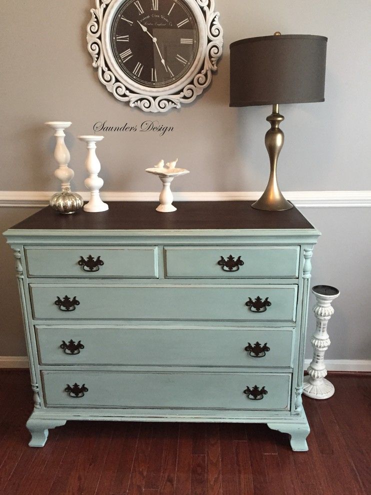 How to Use Annie Sloan Chalk Paint for a Eclectic Home Office with a Cottage and Furniture & Accessories by Saunders Design