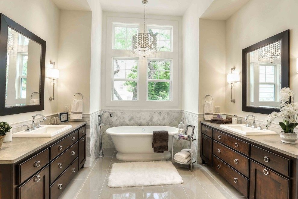 Hpw Real Estate School for a Traditional Bathroom with a Beige Countertop and Favorite Shoots of 2015 by Luxury Real Estate Services, Llc