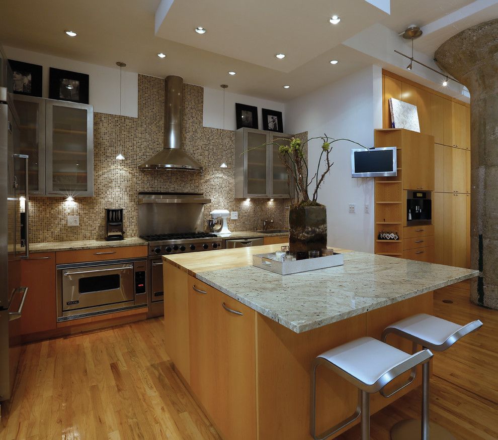 Hudson Appliance for a Contemporary Kitchen with a Wood Floor and Hudson Street by Best & Company