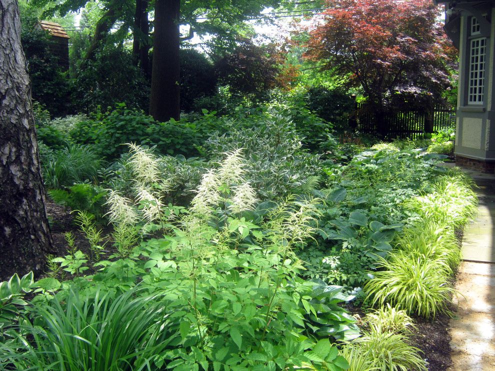 Hummingbird Habitat for a Traditional Landscape with a Wood Chip Path and U2014 Ale: Fishers Woodland Garden by Pennsylvania Landscape & Nursery Association