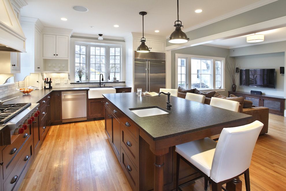 Huppe for a Contemporary Kitchen with a Stainless Steel Appliances and Addition: Kitchen by Kuhl Design Build Llc