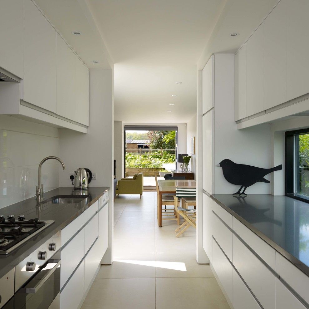 Ikea Assembly Service for a Contemporary Kitchen with a White Kitchen and Old Telephone Exchange by Stephen Turvil Architects