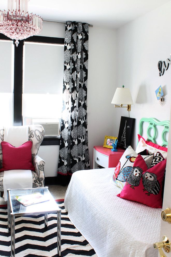 Ikea Assembly Service for a Eclectic Bedroom with a Black Curtains and Rsa 2013  Smith Cottage by Liv by Design Interiors