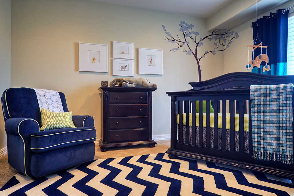 Ikea Assembly Service for a Traditional Nursery with a Patterned Rugs and High Style Nursery by La Casa Azul Design